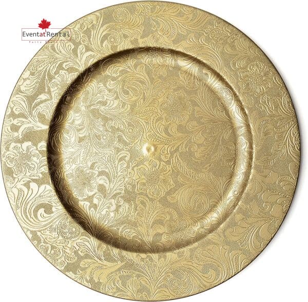 Charger plates gold patterns