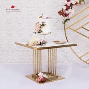 gold Cake Table for wedding