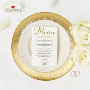 Gold Foil Charger plate Rental