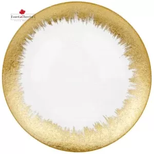 Glass Gold Foil Charger plate