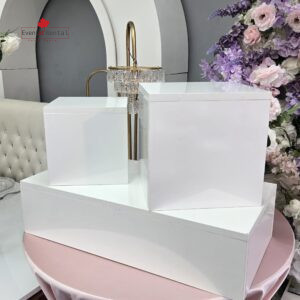 White Stand Riser rental